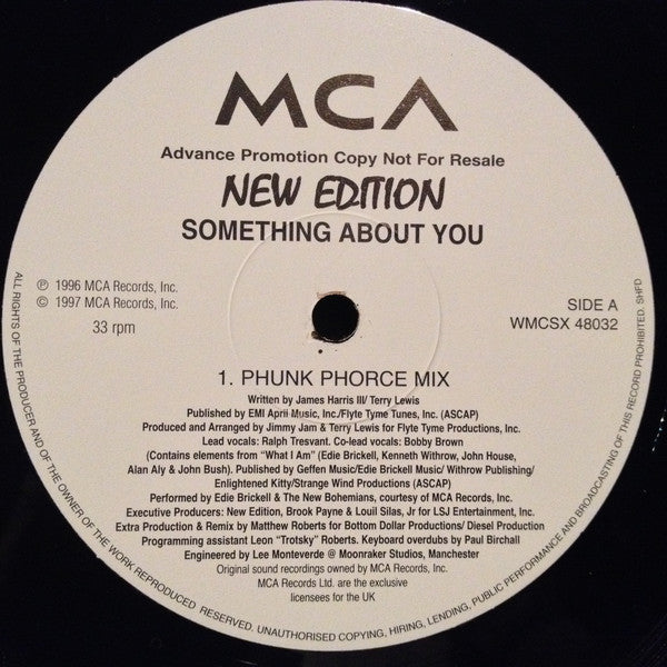 New Edition : Something About You (12", Promo)