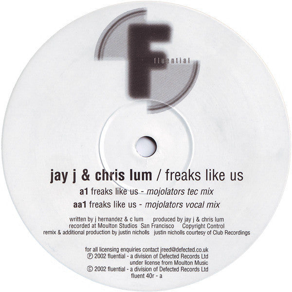 Jay-J & Chris Lum : Freaks Like Us Part 2 - Mojolators Mixes (12")