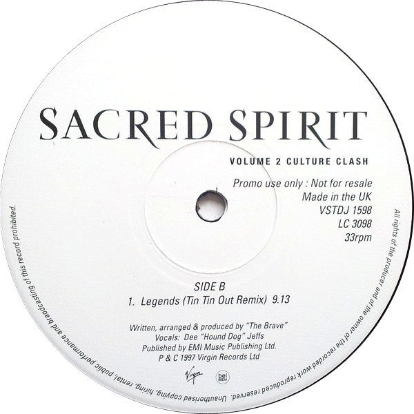 Sacred Spirit : Legends (2x12", Promo)