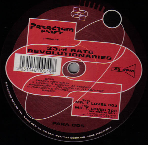 33rd Rate Revolutionaries : Mr. T. Loves 303 (12")