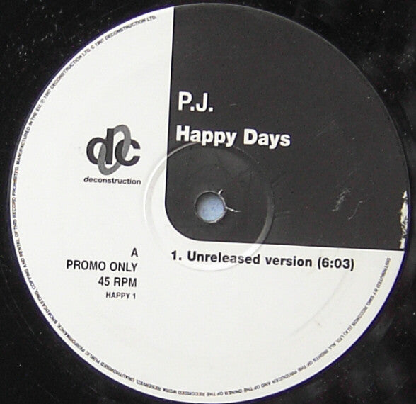 PJ* : Happy Days (12", Promo)