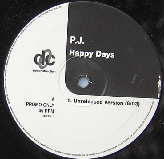 PJ* : Happy Days (12", Promo)