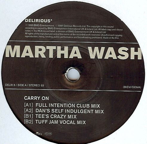 Martha Wash : Carry On 97 (12", Single)
