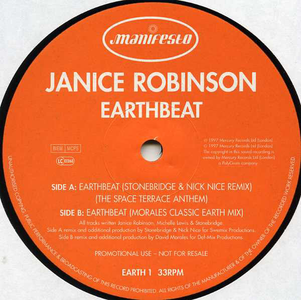 Janice Robinson : Earthbeat (2x12", Promo)