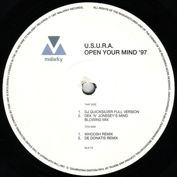 U.S.U.R.A. : Open Your Mind '97 (12")