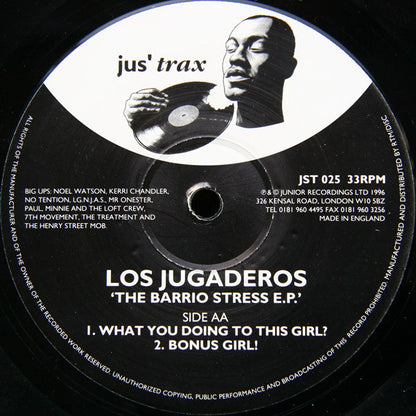 Los Jugaderos : The Barrio Stress E.P. (12", EP)