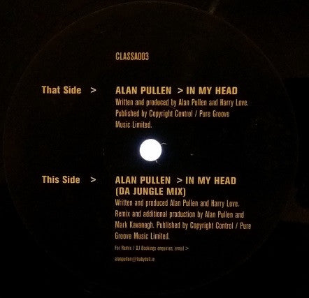 Alan Pullen : In My Head (12")