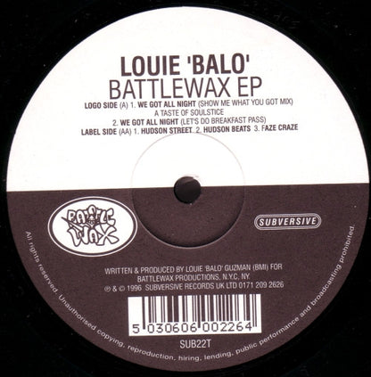Louie Balo* : Battlewax EP (12")