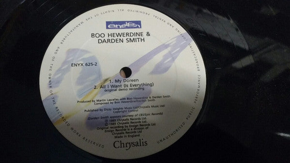 Boo Hewerdine And Darden Smith : All I Want (Is Everything) (12")
