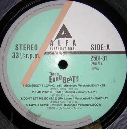 Various : That's Eurobeat Vol. 11 (LP, Comp)