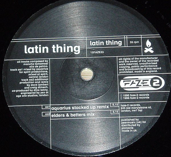 Latin Thing : Latin Thing (12")