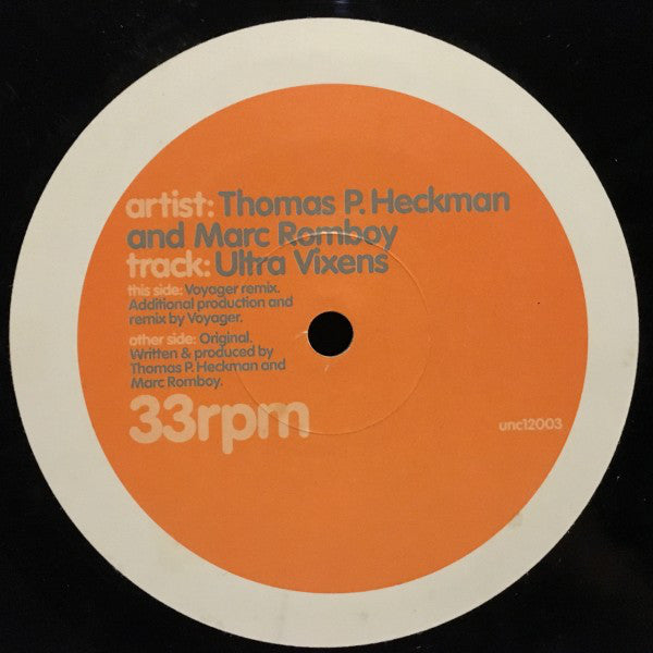 Thomas P. Heckmann And Marc Romboy : Ultra Vixens (12")