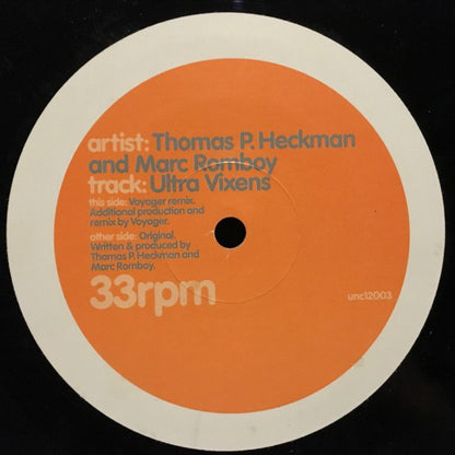 Thomas P. Heckmann And Marc Romboy : Ultra Vixens (12")