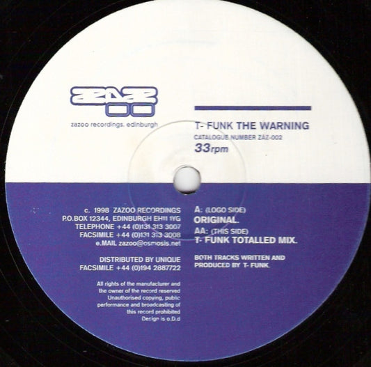 T-Funk : The Warning (12", Single)