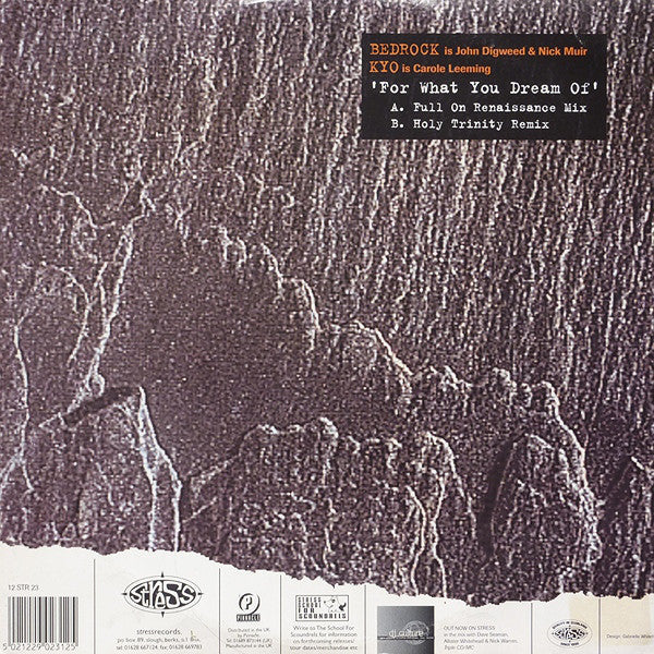 John Digweed & Nick Muir Present Bedrock Featuring KYO : For What You Dream Of (12", Single)