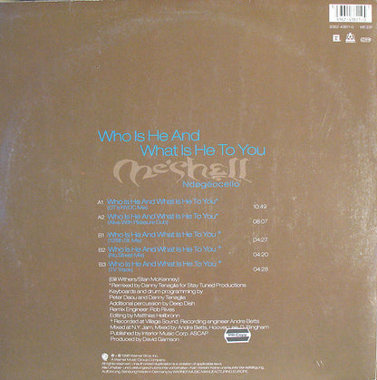 Me'Shell NdegéOcello : Who Is He And What Is He To You (12")