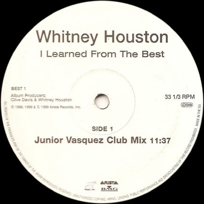 Whitney Houston : I Learned From The Best (12", Promo)