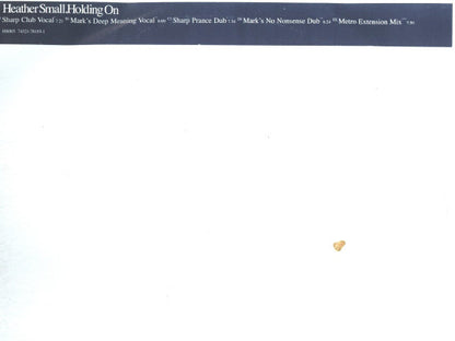 Heather Small : Holding On (2x12", Promo)