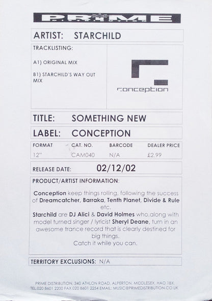 Starchild : Something New (12")