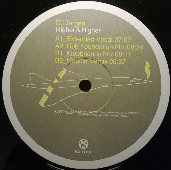 DJ Jurgen : Higher & Higher (12")