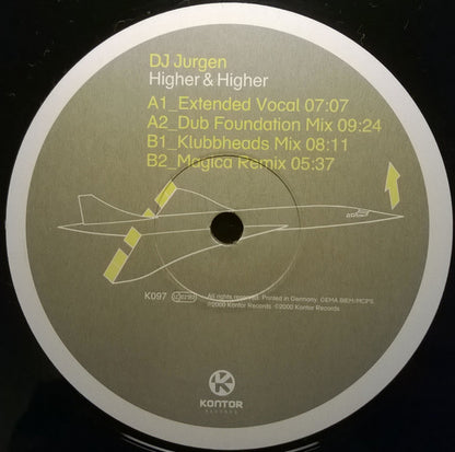 DJ Jurgen : Higher & Higher (12")