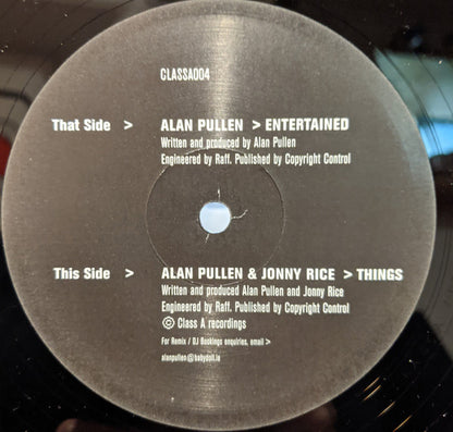 Alan Pullen & Jonny Rice (2) : Entertained / Things (12")
