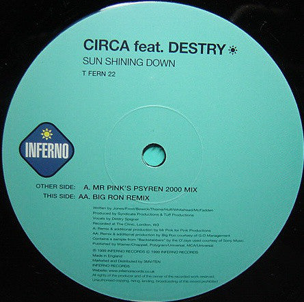 Circa (2) Feat. Destry : Sun Shining Down (12")