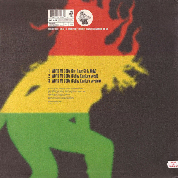 Monkey Mafia Featuring Patra : Work Mi Body (Remixes) (12", Single)