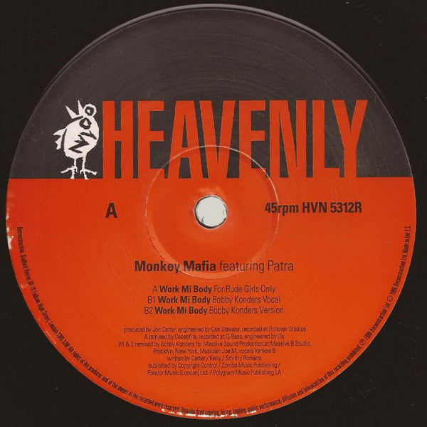 Monkey Mafia Featuring Patra : Work Mi Body (Remixes) (12", Single)