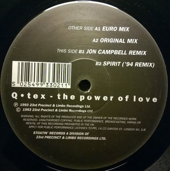 Q-Tex : The Power Of Love (12")