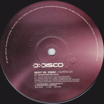 Novy Vs. Eniac : Superstar (12")