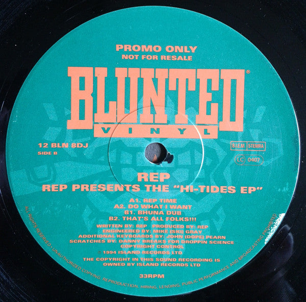 Rep : Presents The Hi Tides EP (12", EP, Promo)