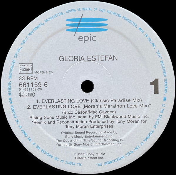 Gloria Estefan : Everlasting Love (12", Single)