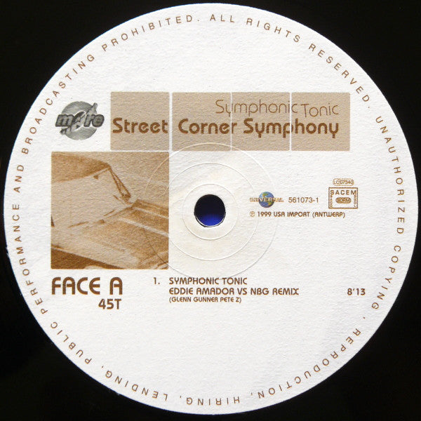 Street Corner Symphony : Symphonic Tonic (12")