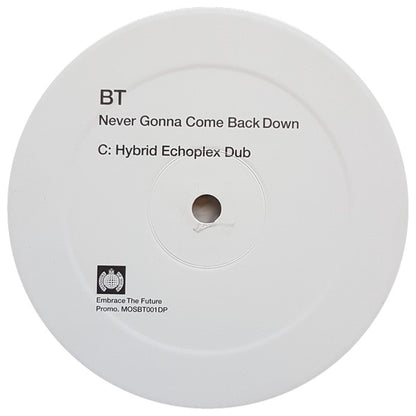 BT : Never Gonna Come Back Down (2x12", Promo)