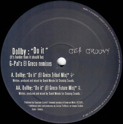 Dollby : Do It (It's Harder Than It Should Be) (G-Pal's El Greco Remixes) (12")