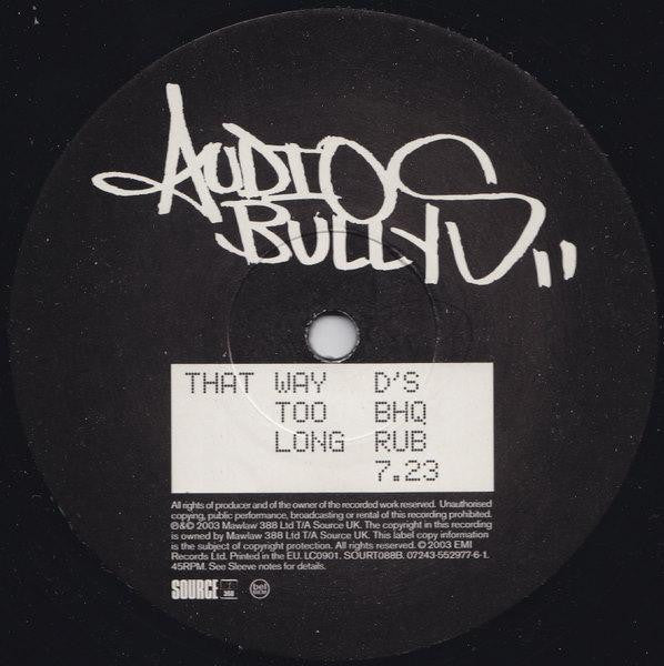 Audio Bullys : Way Too Long (12")