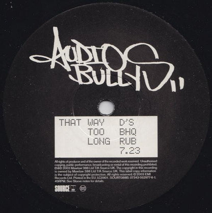 Audio Bullys : Way Too Long (12")