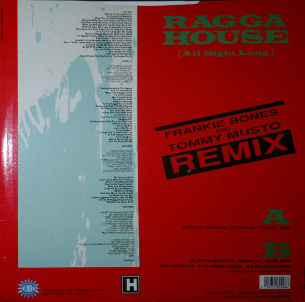 Simon Harris Starring Daddy Freddy : Ragga House (All Night Long) (Remixes) (12")
