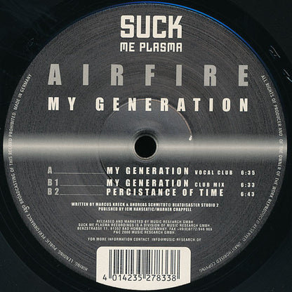 Airfire : My Generation (12")