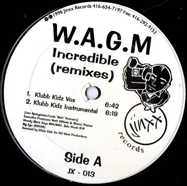 W.A.G.M* : Incredible (Remixes) (12")