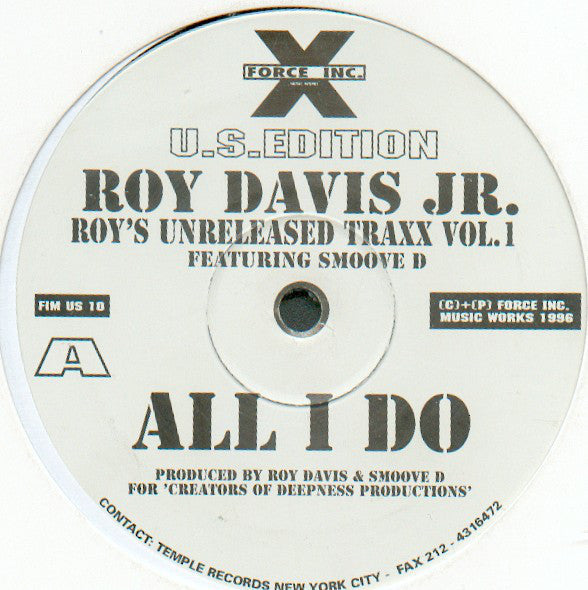 Roy Davis Jr. Featuring Smoove D (2) : Roy's Unreleased Traxx Vol. 1 (12")