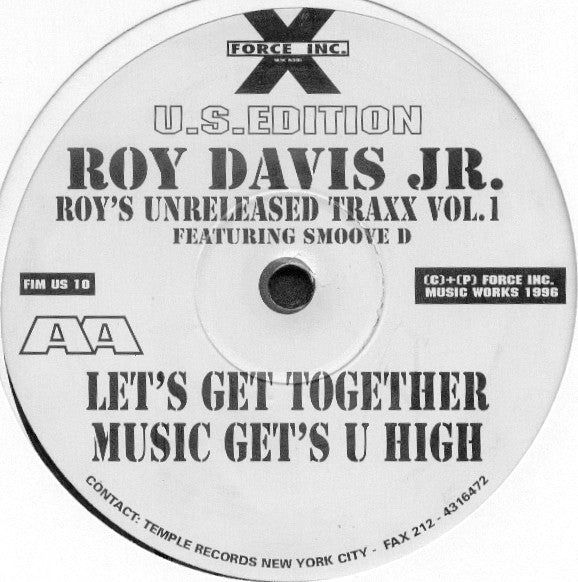 Roy Davis Jr. Featuring Smoove D (2) : Roy's Unreleased Traxx Vol. 1 (12")