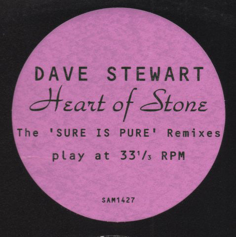David A. Stewart : Heart Of Stone (The 'Sure Is Pure' Remixes) (12", Promo)