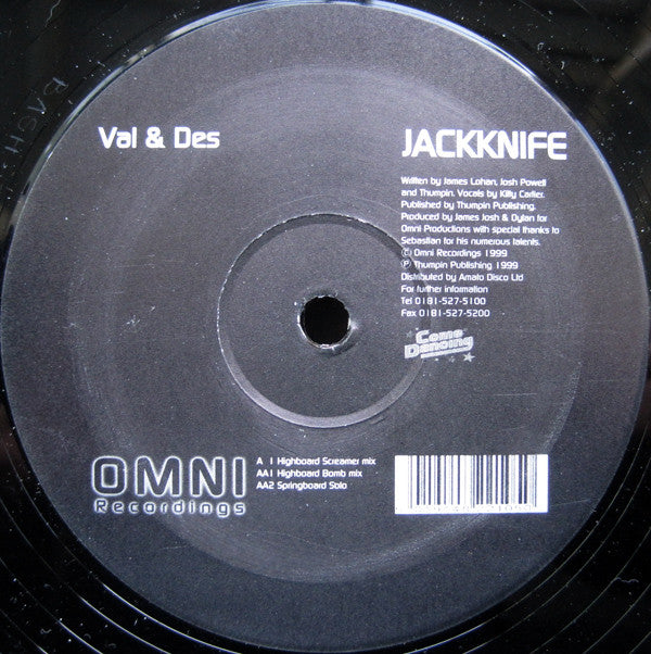 Val & Des : Jack Knife (12")