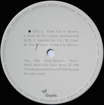 Ultravox : Lament (Extended Mix) (12", Single)