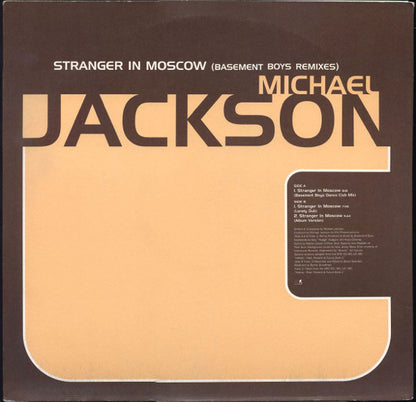 Michael Jackson : Stranger In Moscow (Basement Boys Remixes) (12", Promo)