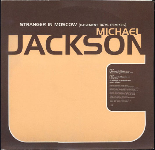 Michael Jackson : Stranger In Moscow (Basement Boys Remixes) (12", Promo)
