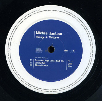 Michael Jackson : Stranger In Moscow (Basement Boys Remixes) (12", Promo)