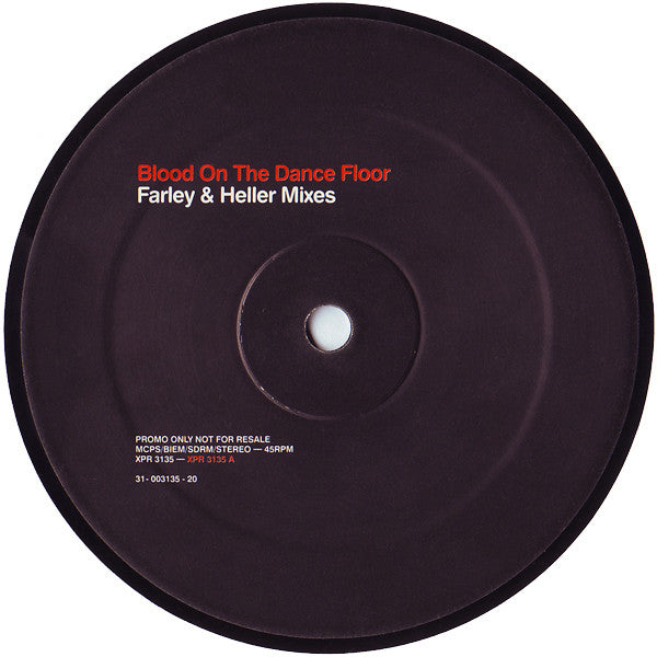 Michael Jackson : Blood On The Dance Floor (Farley & Heller Mixes) (12", Promo)
